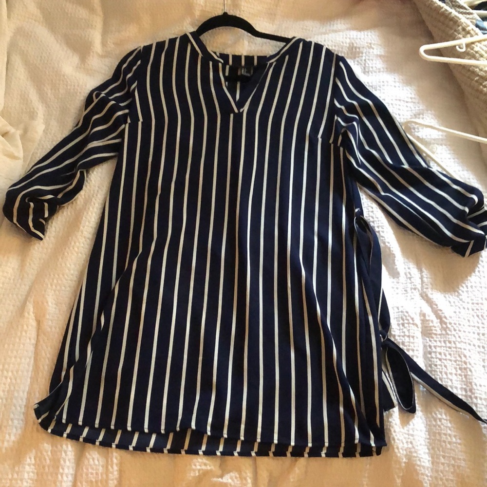 Striped tie dress